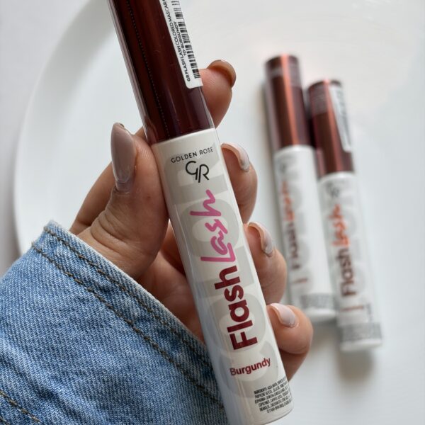 ریمل رنگی گلدن رز زرشکی مدل Flash Lash کد10 Burgundy